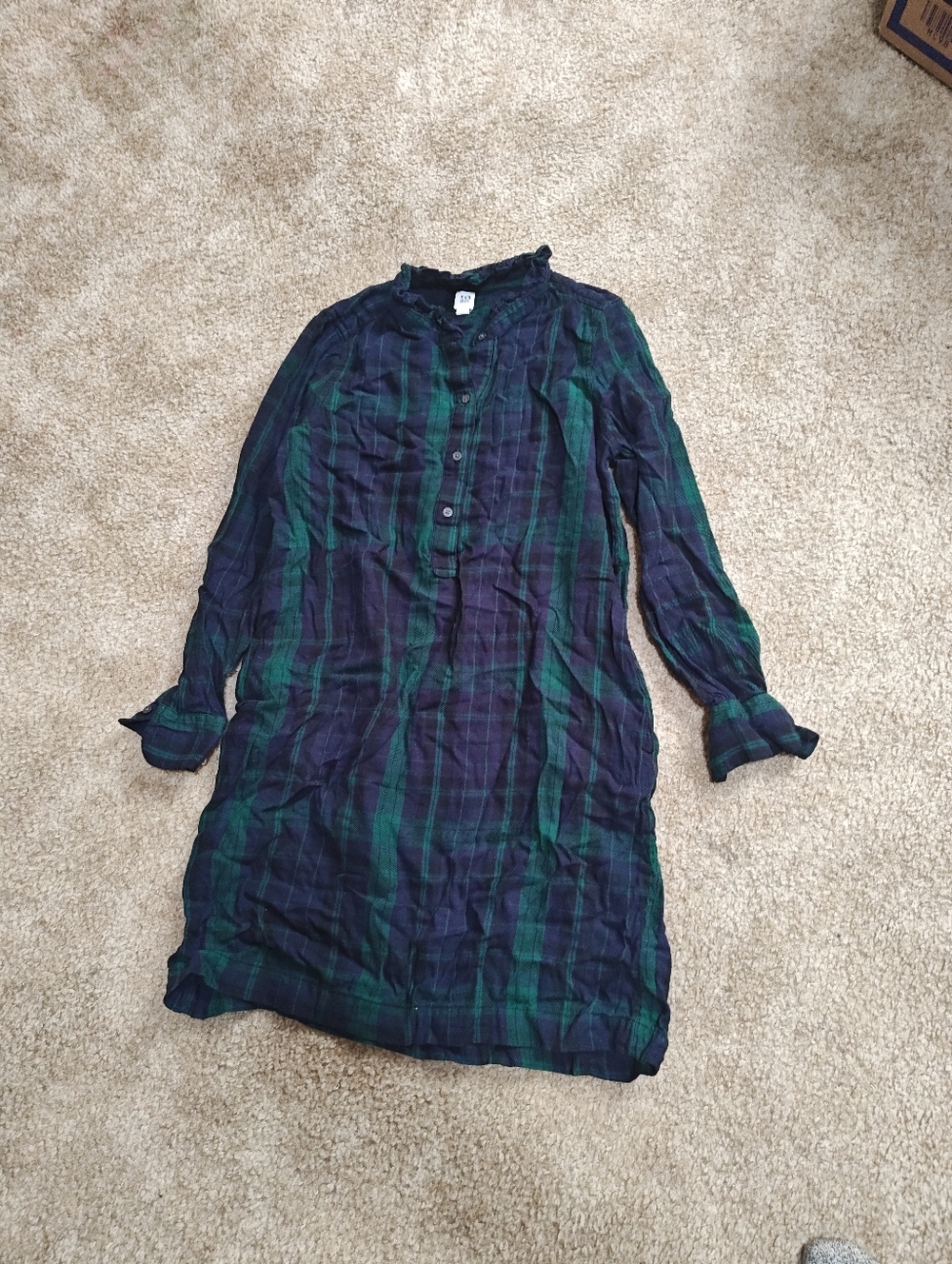 GAP Tartan Shirt in Green and Navy